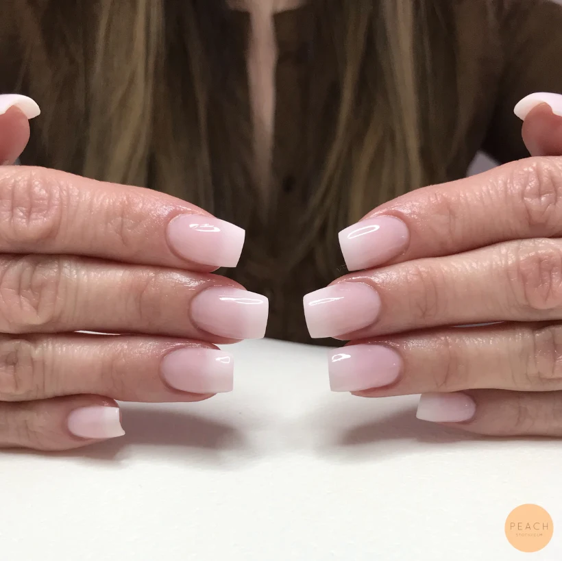 French fade square nails