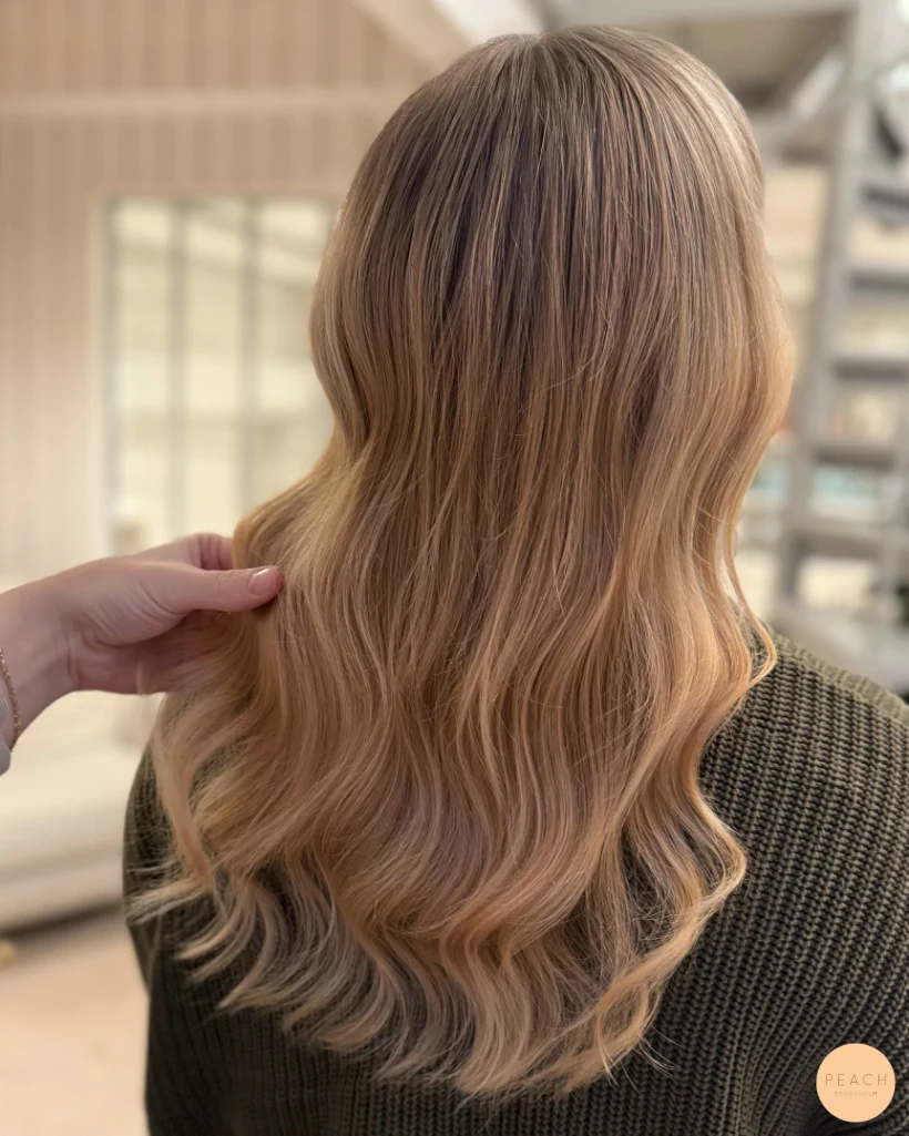 Höst blond hårfärg med Olaplex