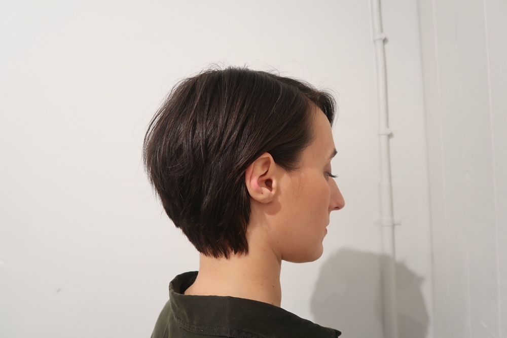Klippning från lob (long bob) till kort frisyr