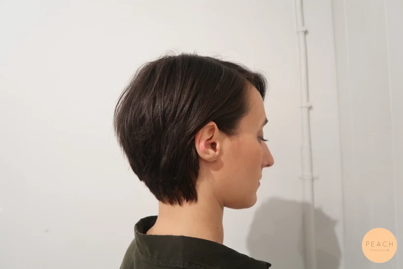 Klippning från lob (long bob) till kort frisyr