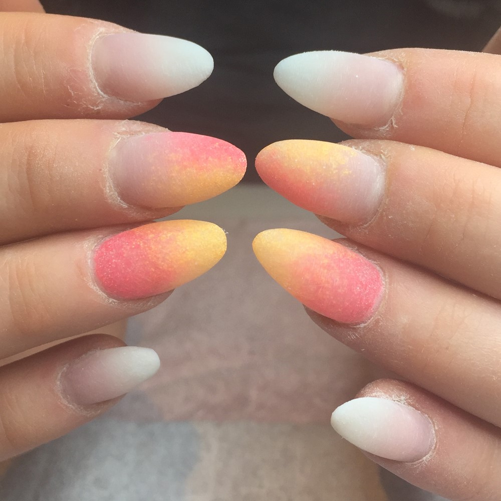 Fransk ombre med glitter
