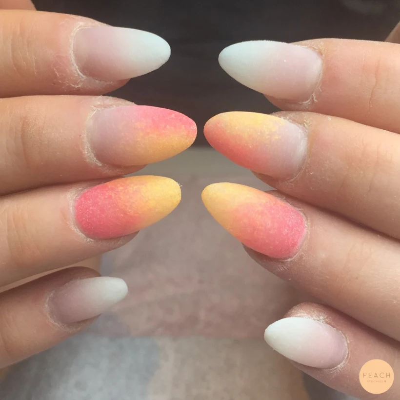 Fransk ombre med glitter