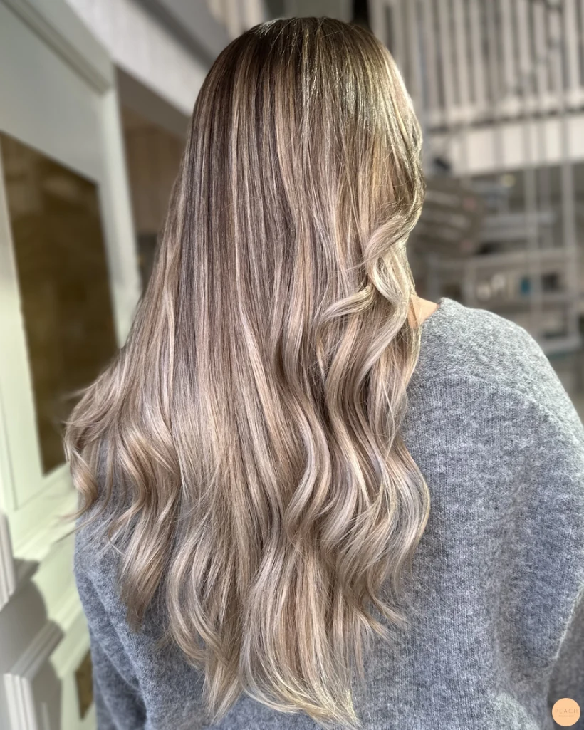 Cool blonde balayage