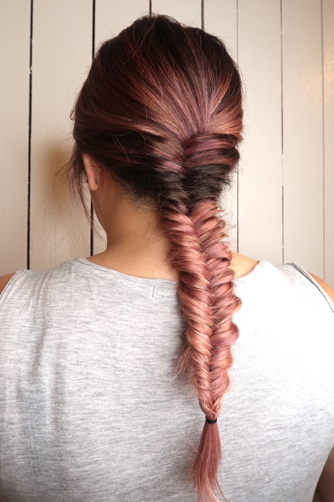 Rosa hår med balayage