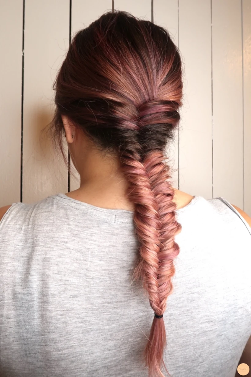 Rosa hår med balayage