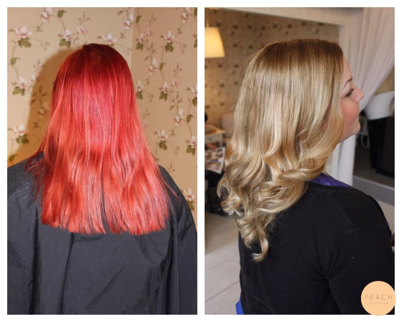Makeover med ljusa slingor