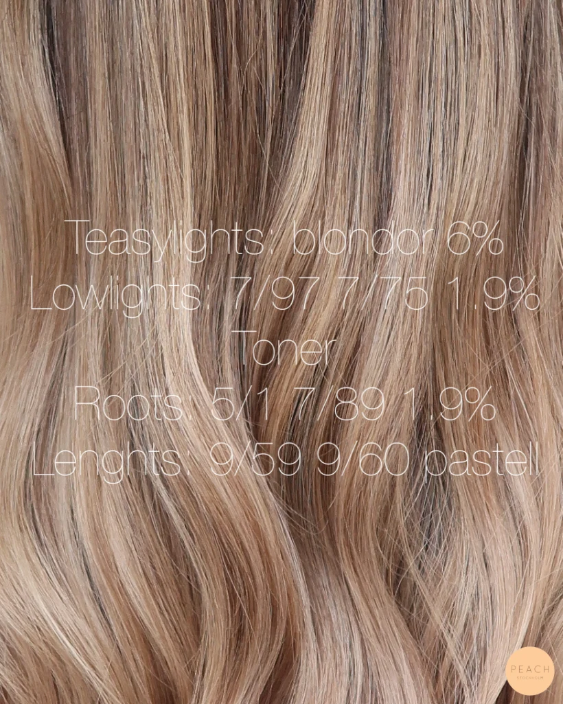 Blond balayage med beige toner