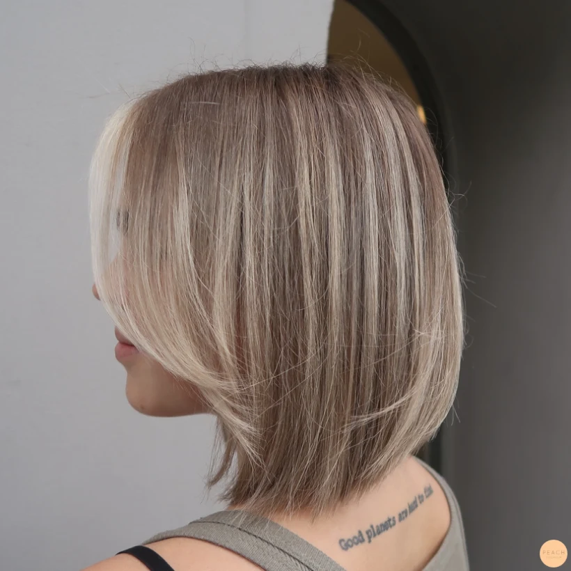 Balayage with money piece