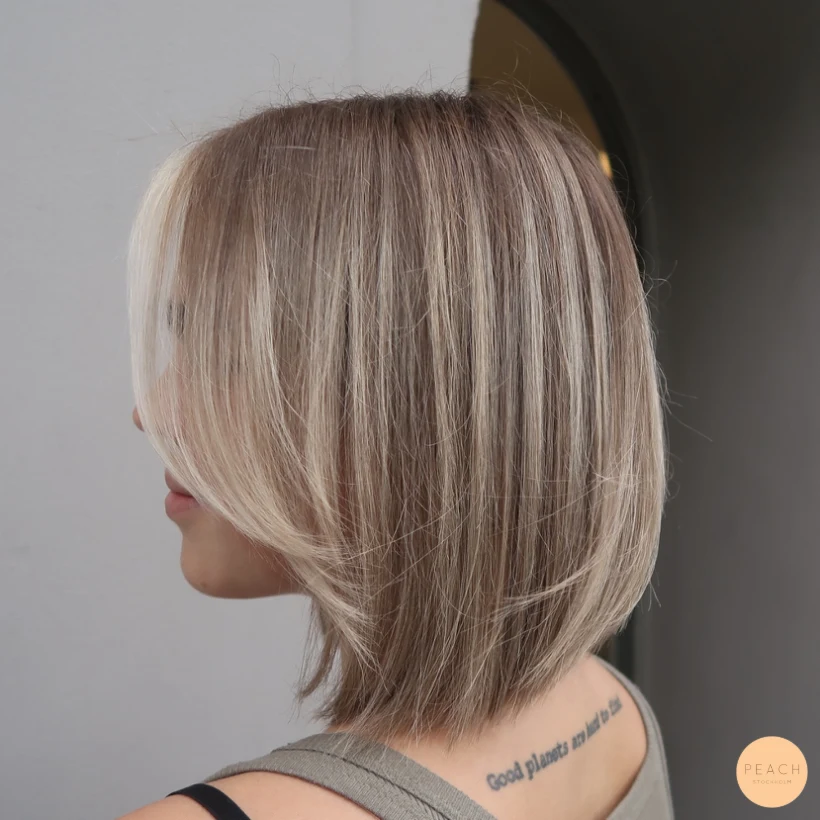 Balayage with money piece