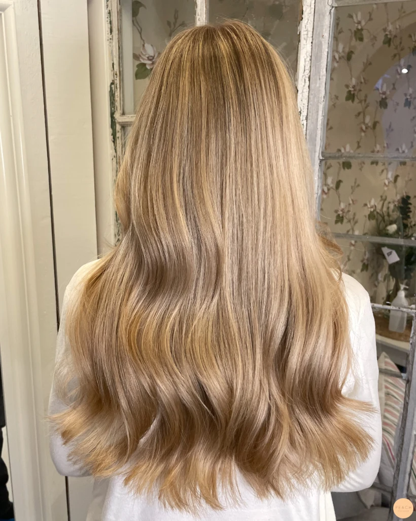 Caramel blonde hair color