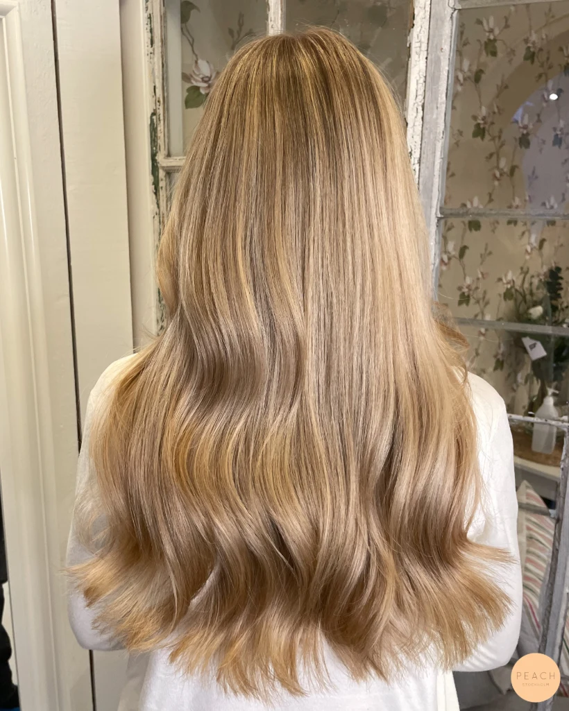 Caramel blonde hair color