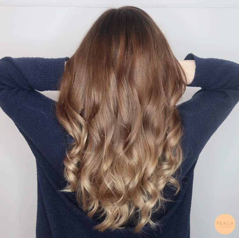 Balayage med mjuk root shadow