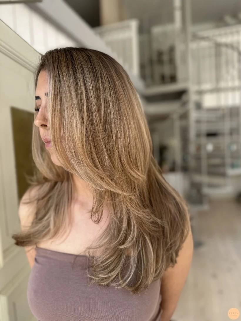 Bronde balayage slingor