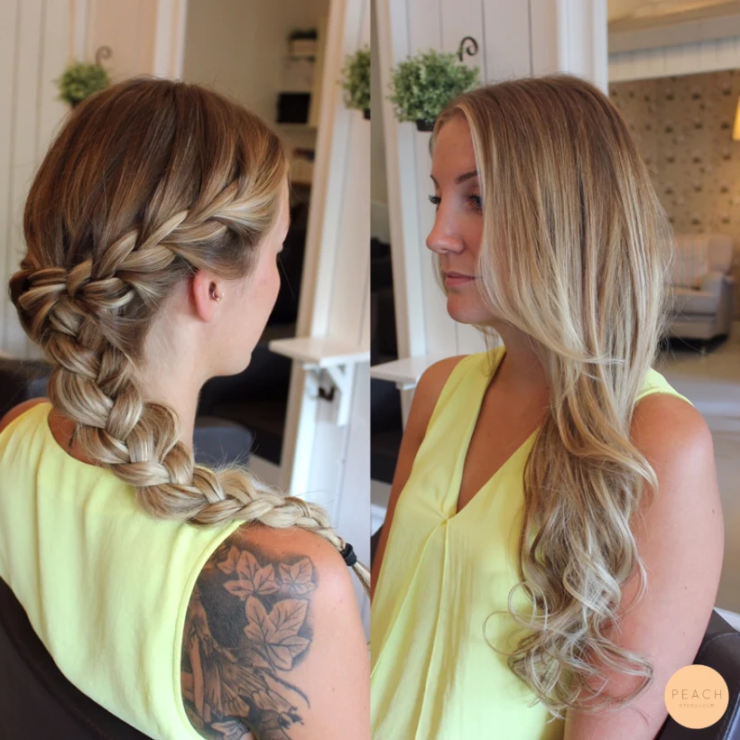 Kall blond hårfärg med extensions