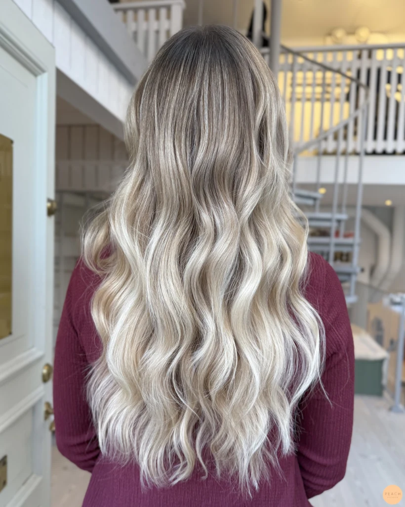 Soft blonde balayage