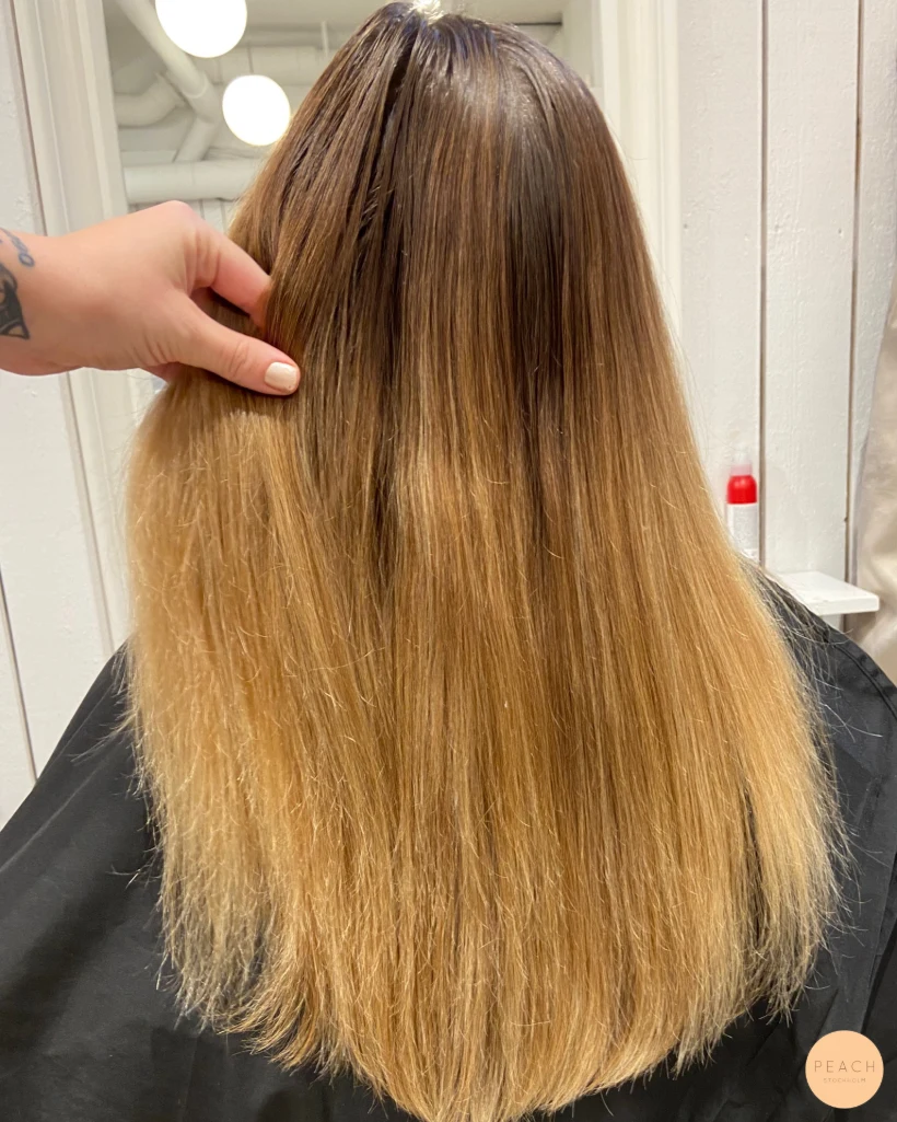 Naturlig bronde balayage i beige toner