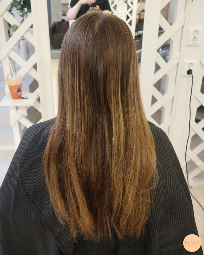 Röd balayage