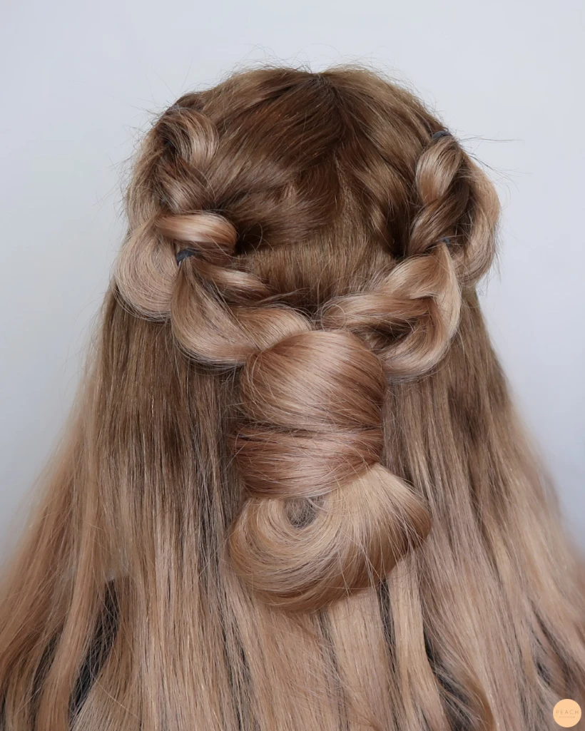 Half up pull through braid