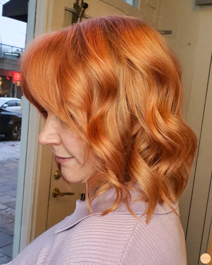 Copper peach hair