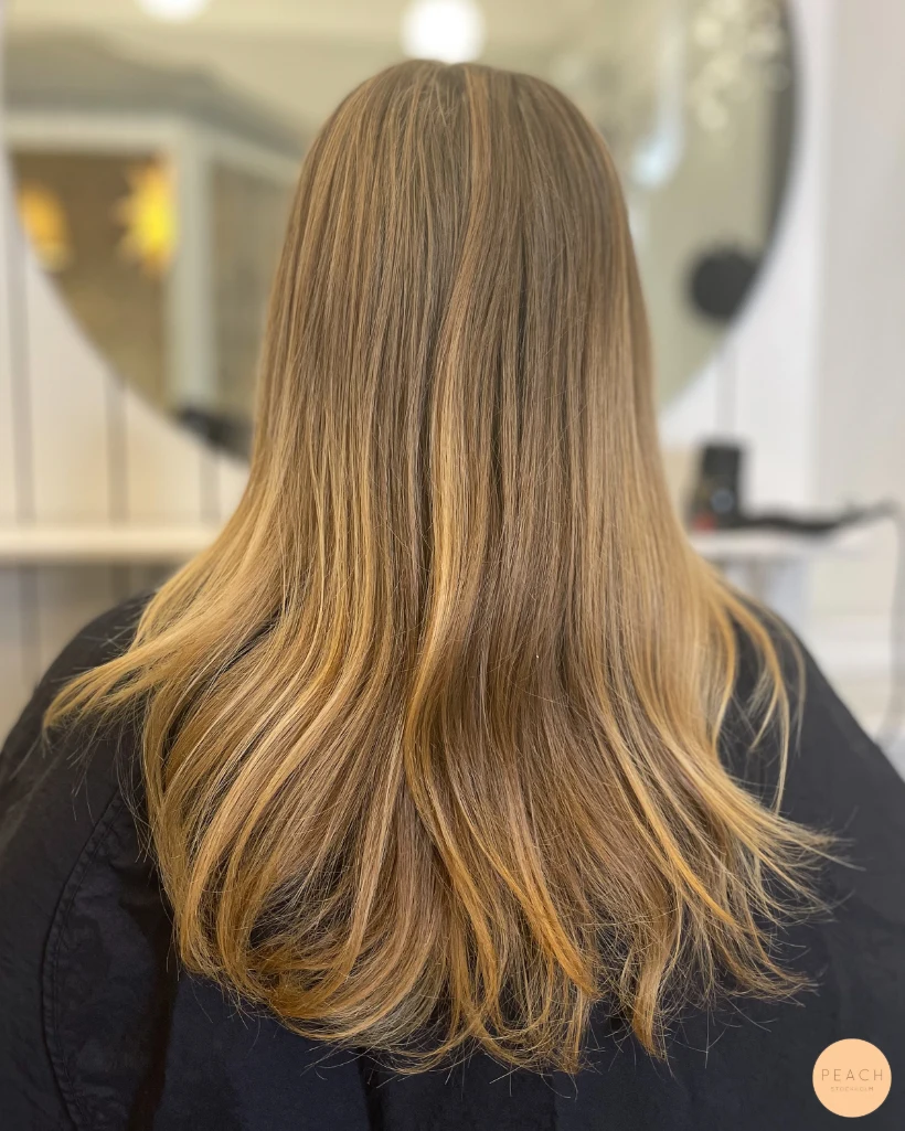 Golden blonde hair