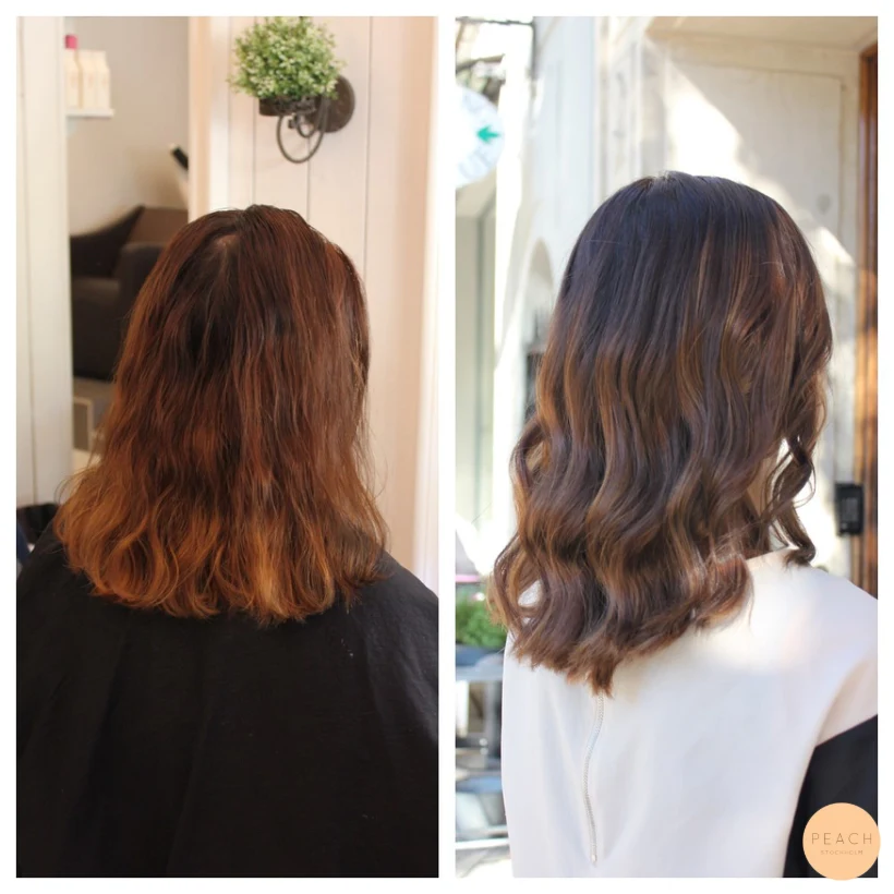 Soft ombre med ljusa slingor