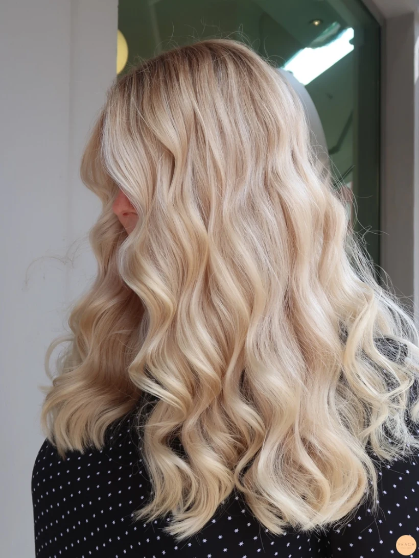 Blont slingat hår kall