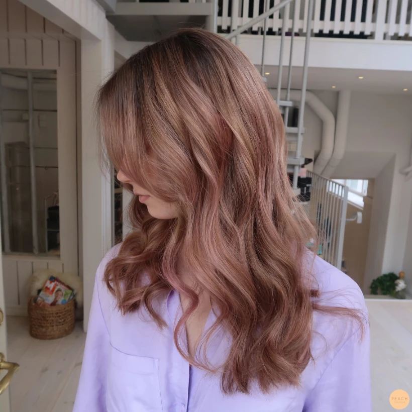 Rosa Peach hår