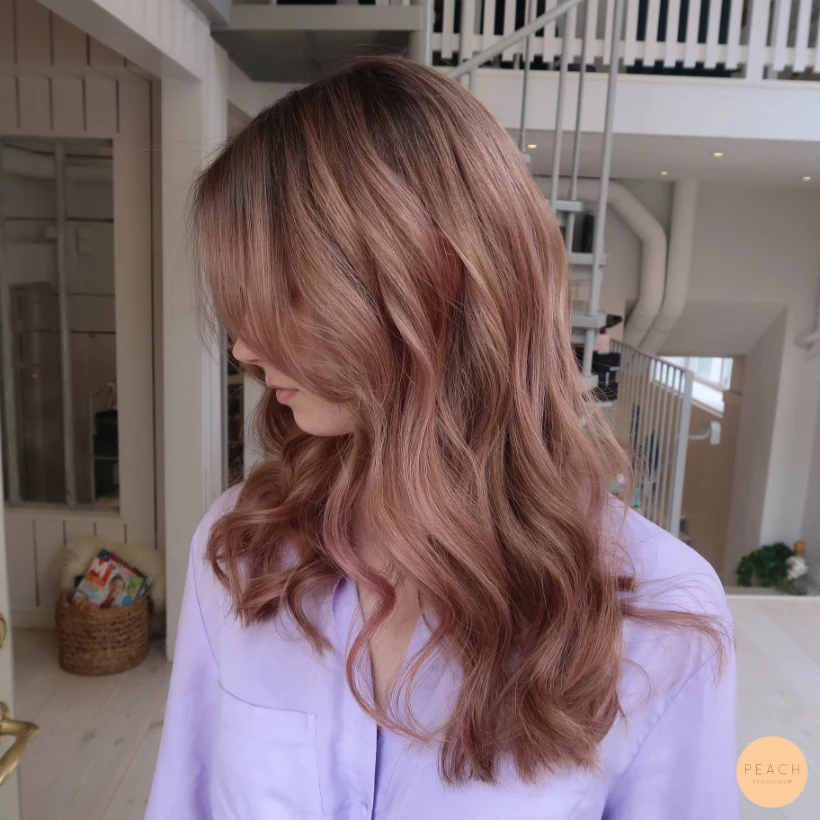 Rosa Peach hår