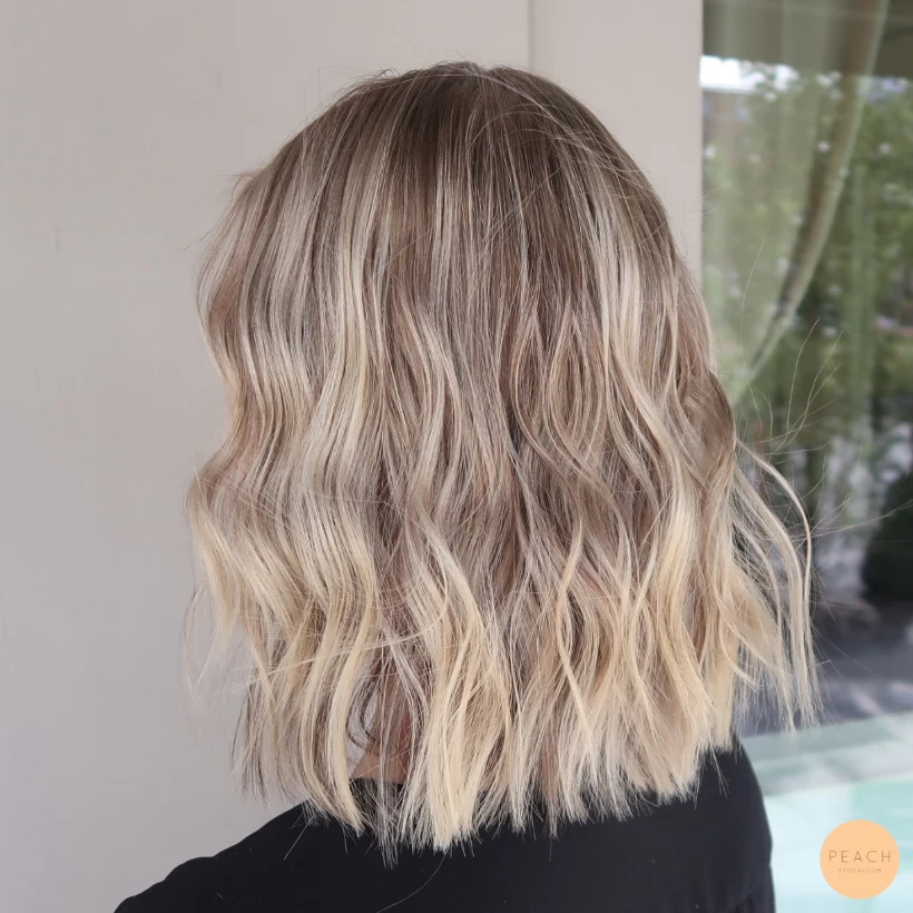 Balayage with highlights and lowlights