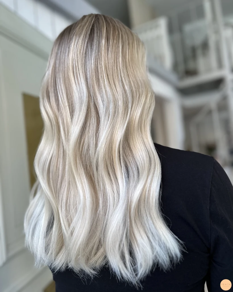 Ice blonde balayage