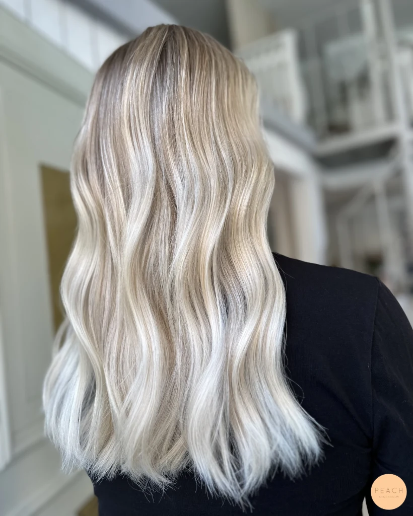 Ice blonde balayage