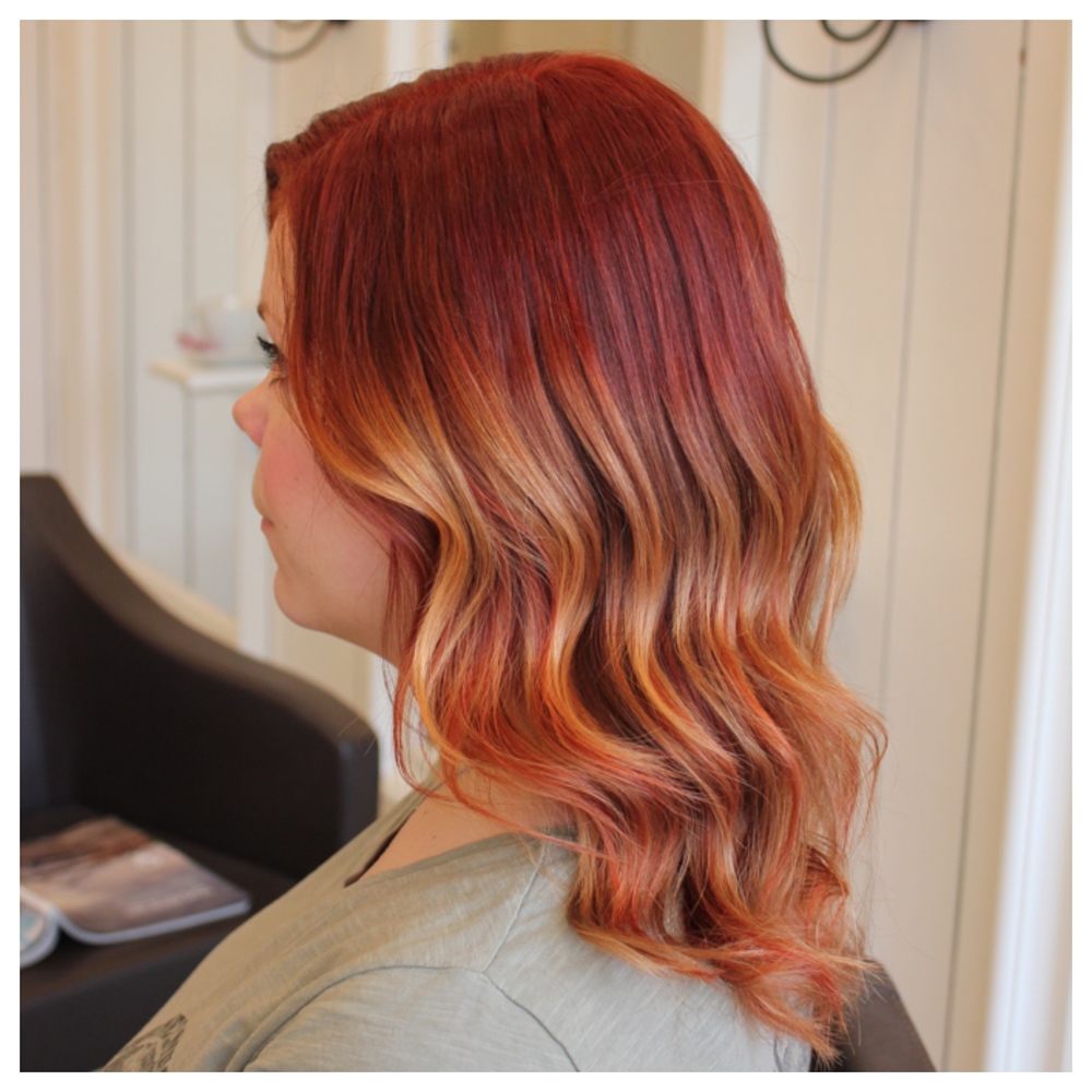Röd ombre