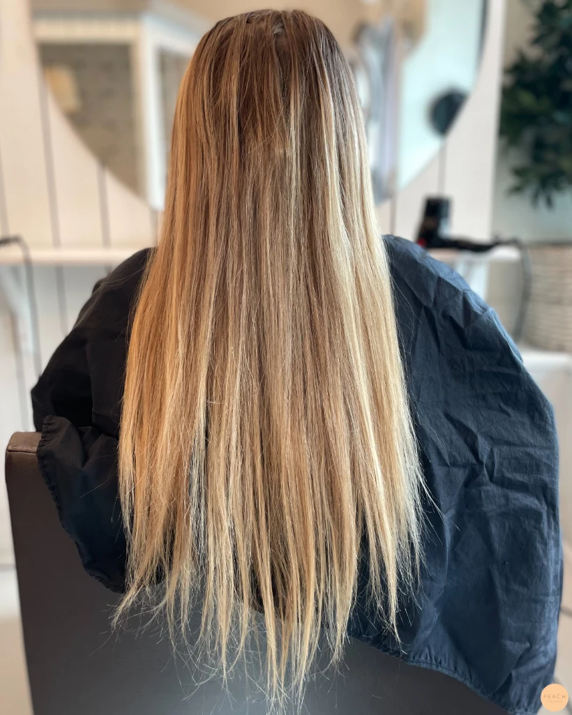 Bright blonde hair