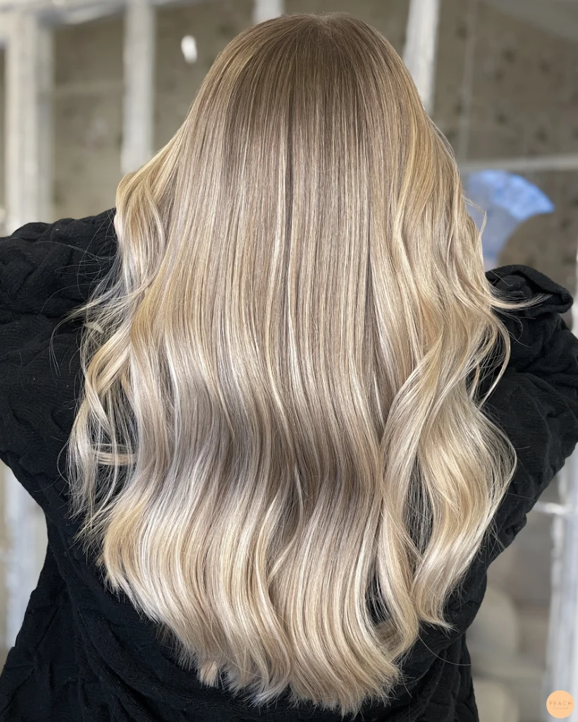 Blonde beige hair color