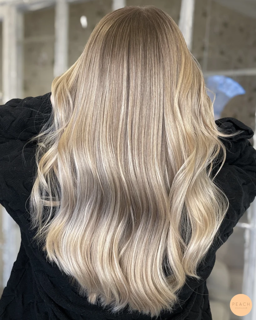 Blonde beige hair color