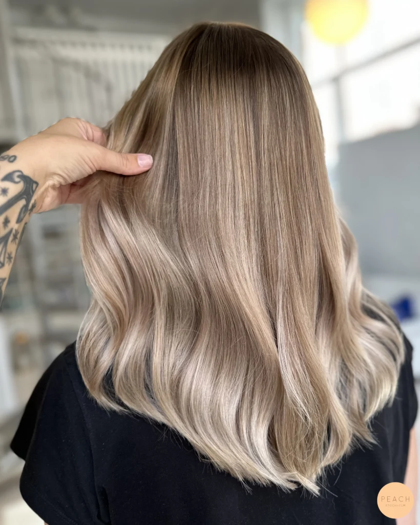 Honey blonde varm hårfärg