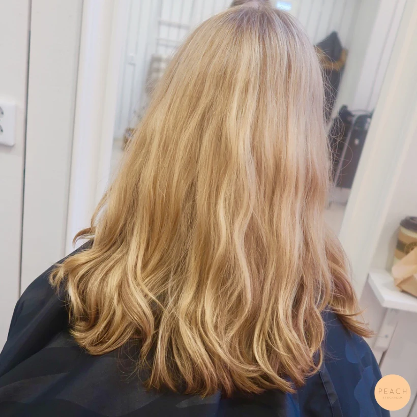 Kall blond balayage med Olaplex