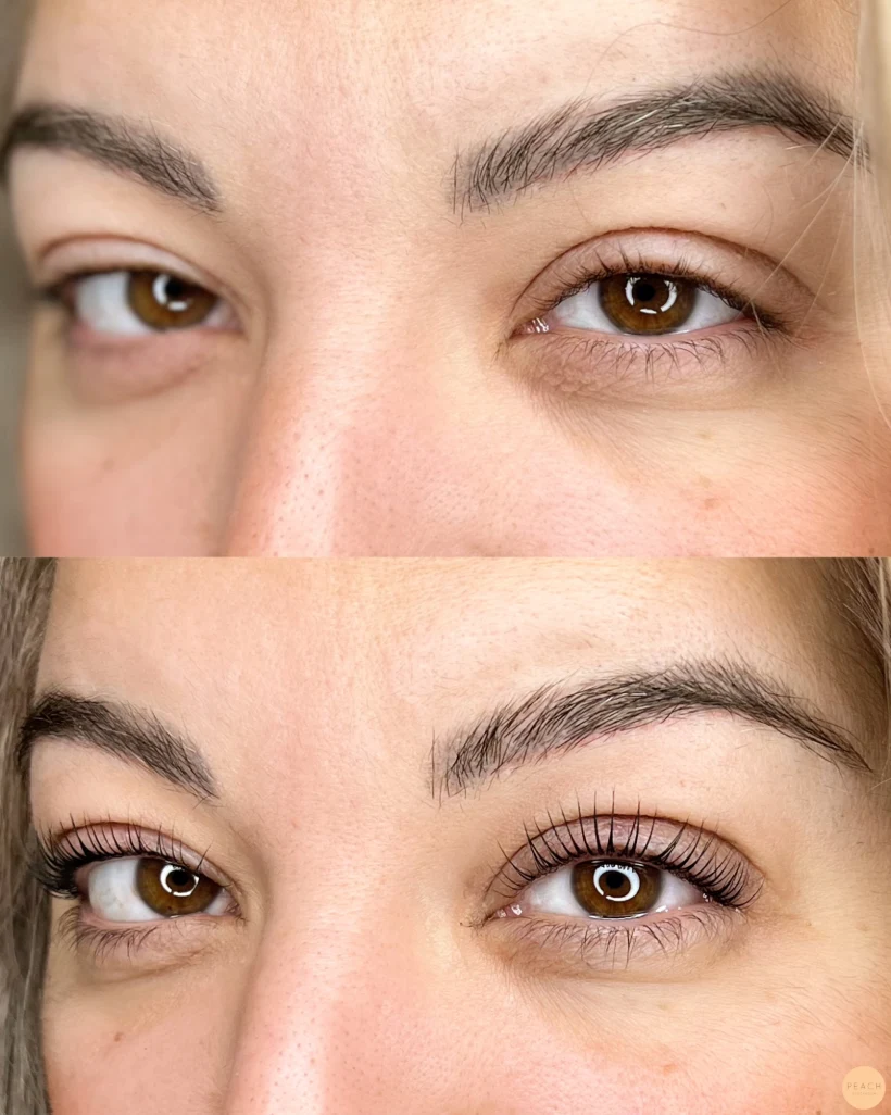 Yumi lashes före & efter ❤️