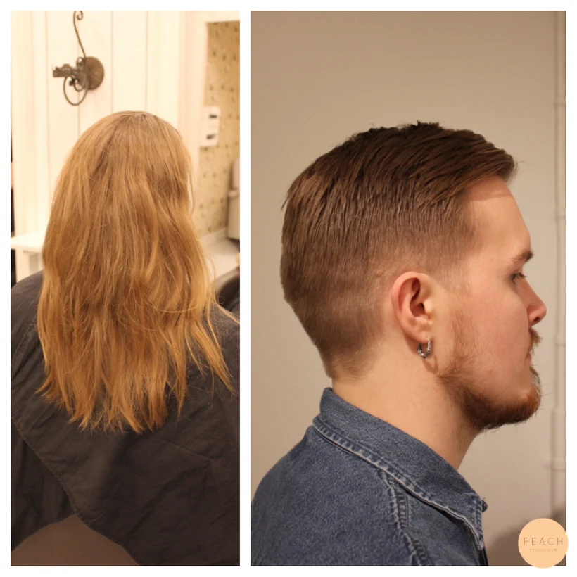Makeover herrklippning från långt till kort