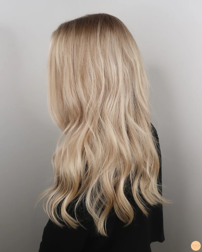 Soft blonde hair