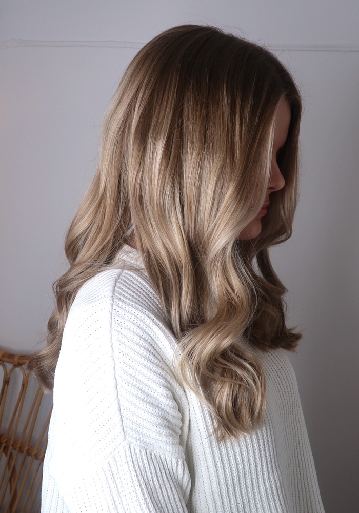 Balayage blond beige