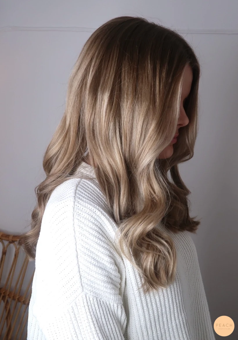 Balayage blond beige