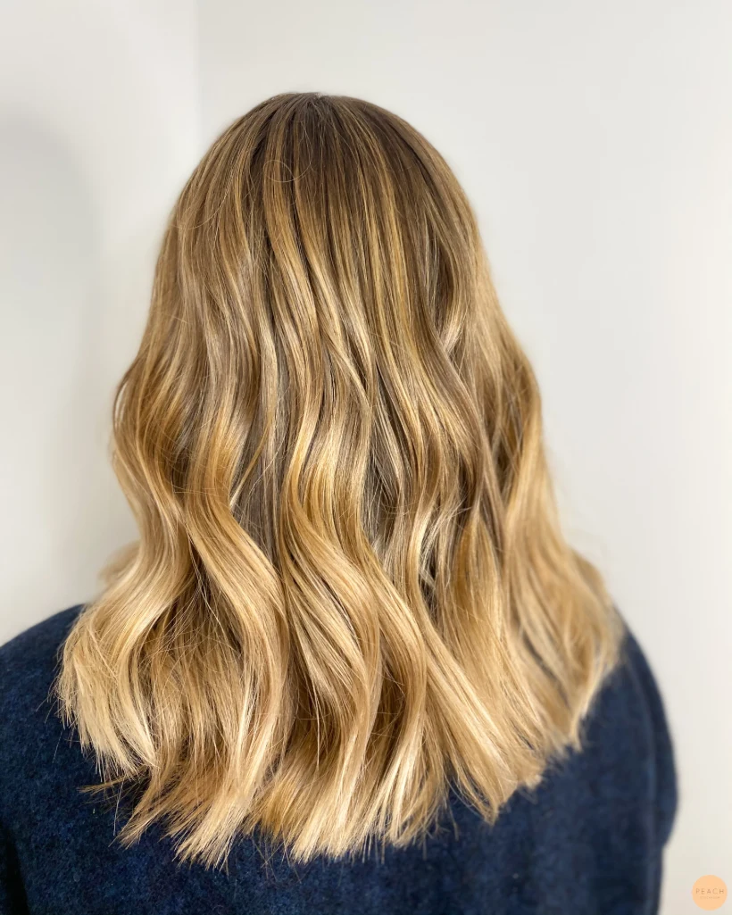 Soft blonde balayage