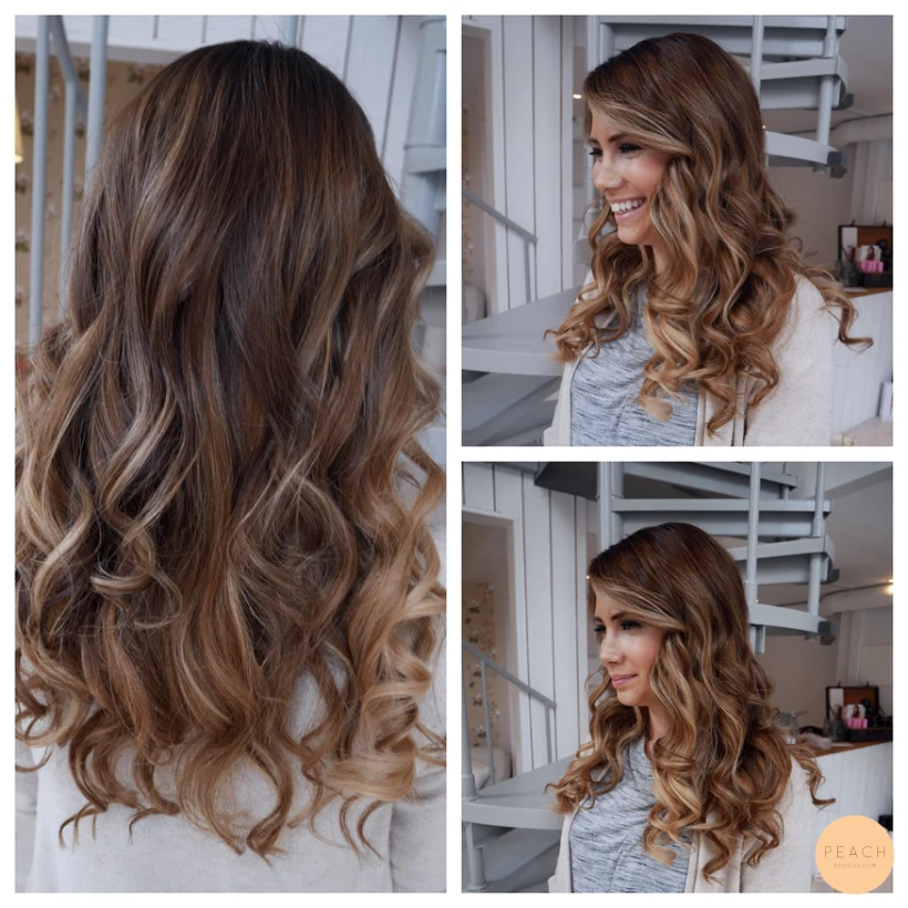 Hairtalk extensions med ljusa slingor