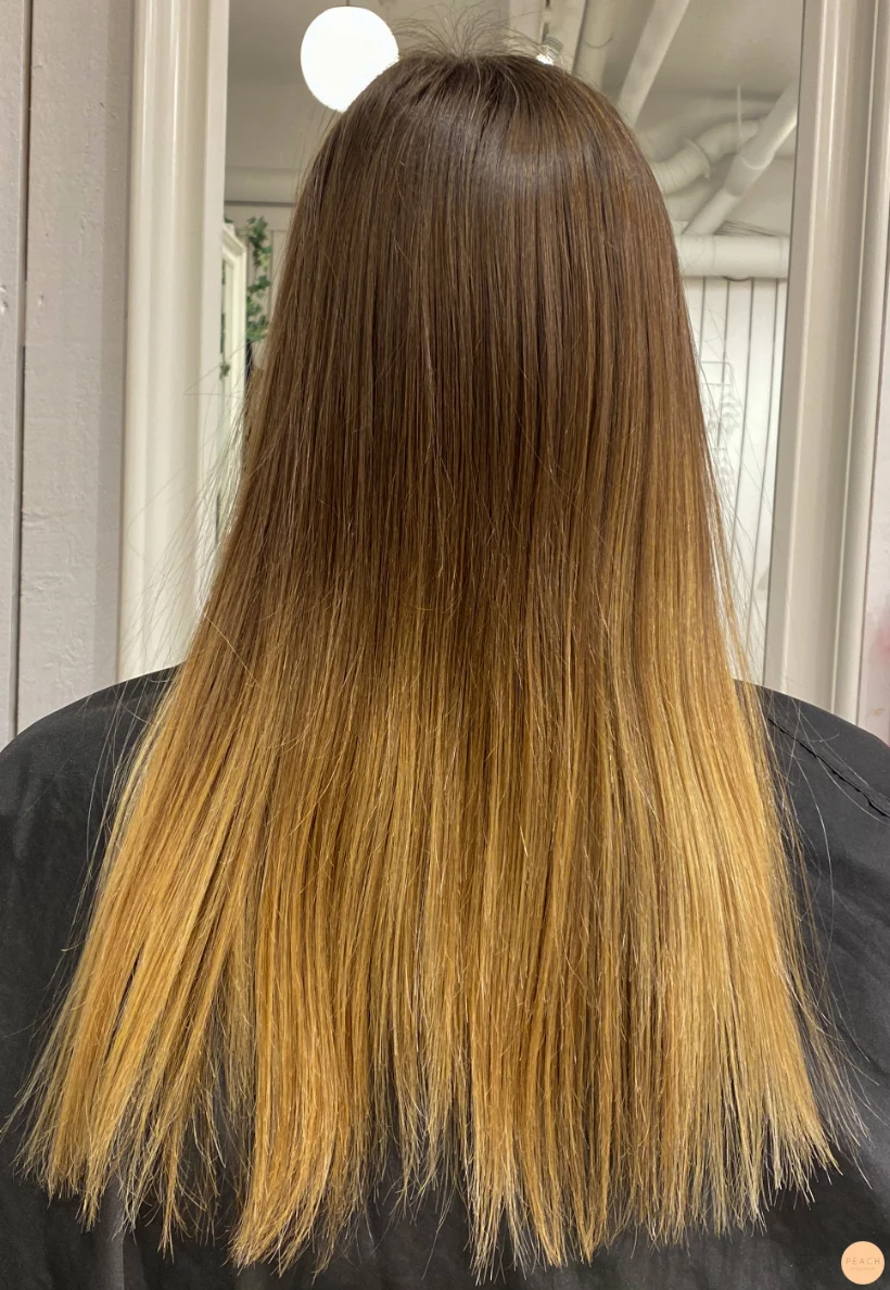 Soft blonde balayage