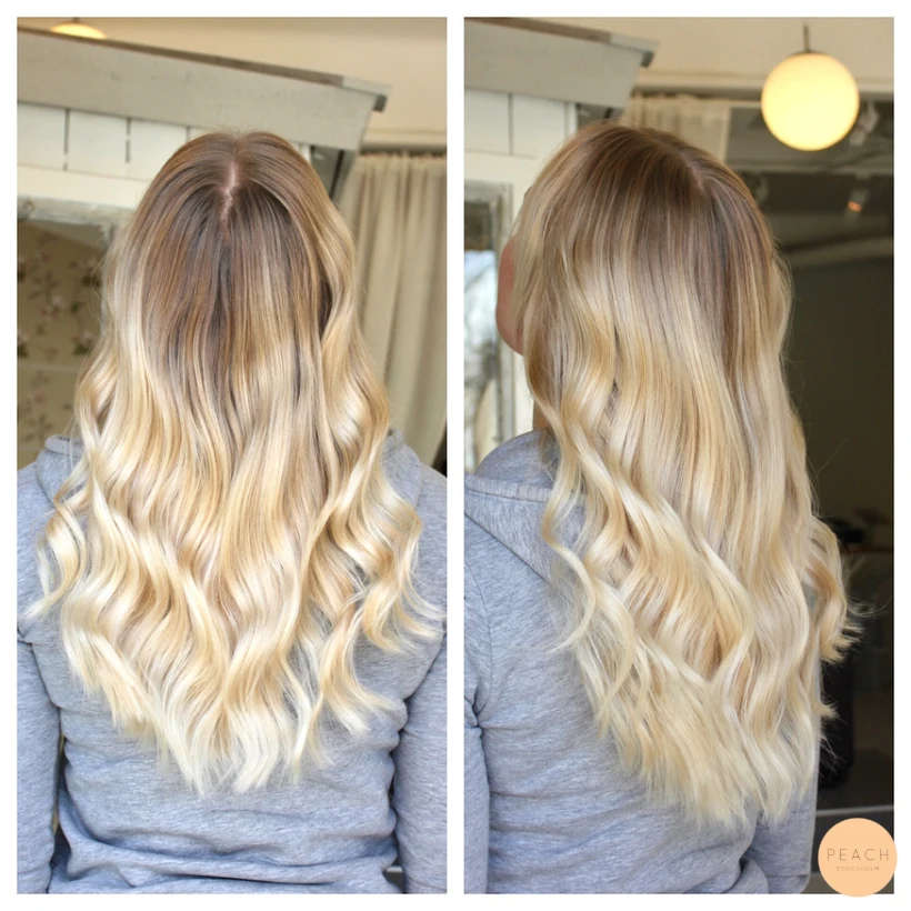 Blond ombre med balayage-teknik