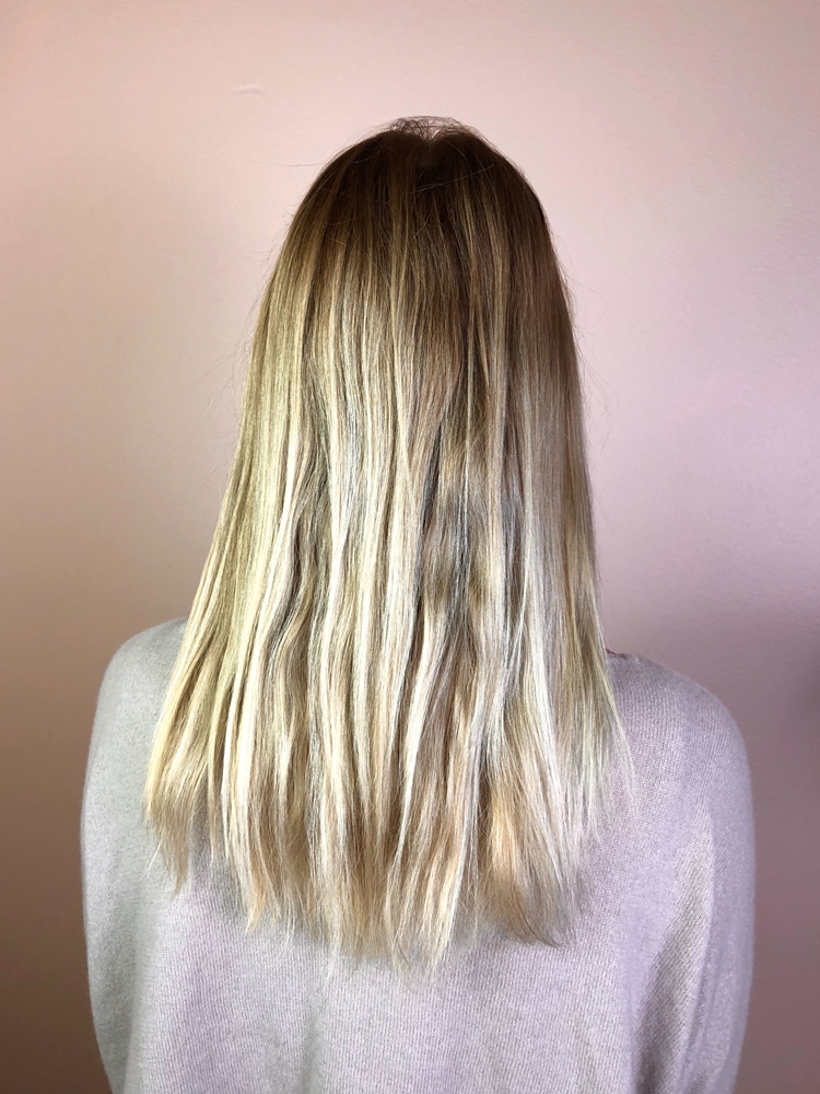 Hairtalk förlängning blond slingor