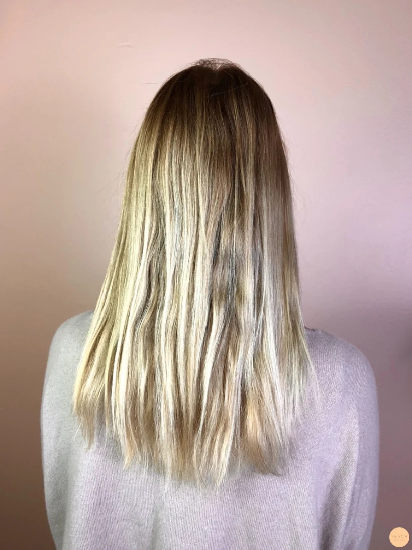 Hairtalk förlängning blond slingor