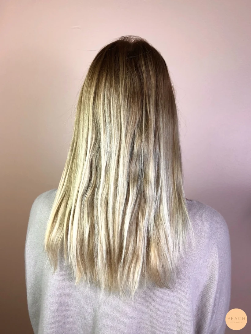 Hairtalk förlängning blond slingor