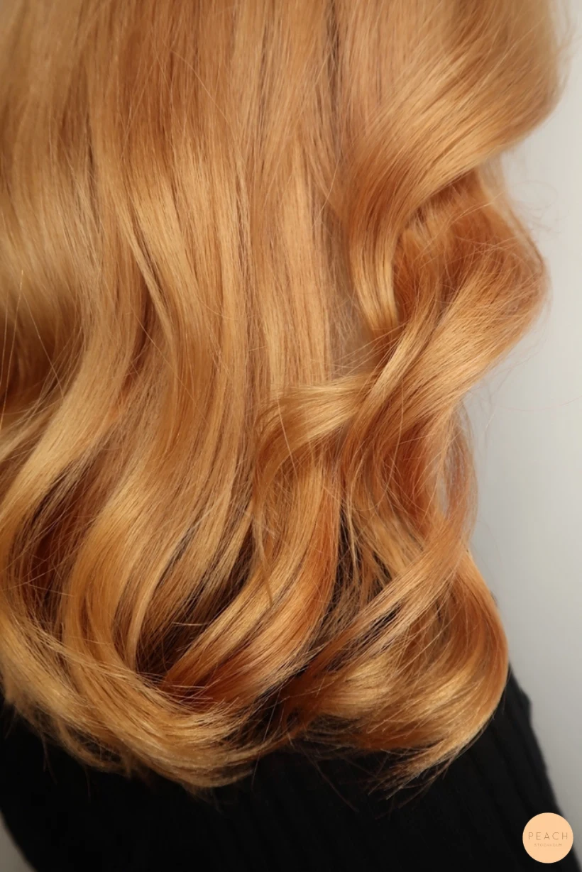 Avfärgning rött hår till blond